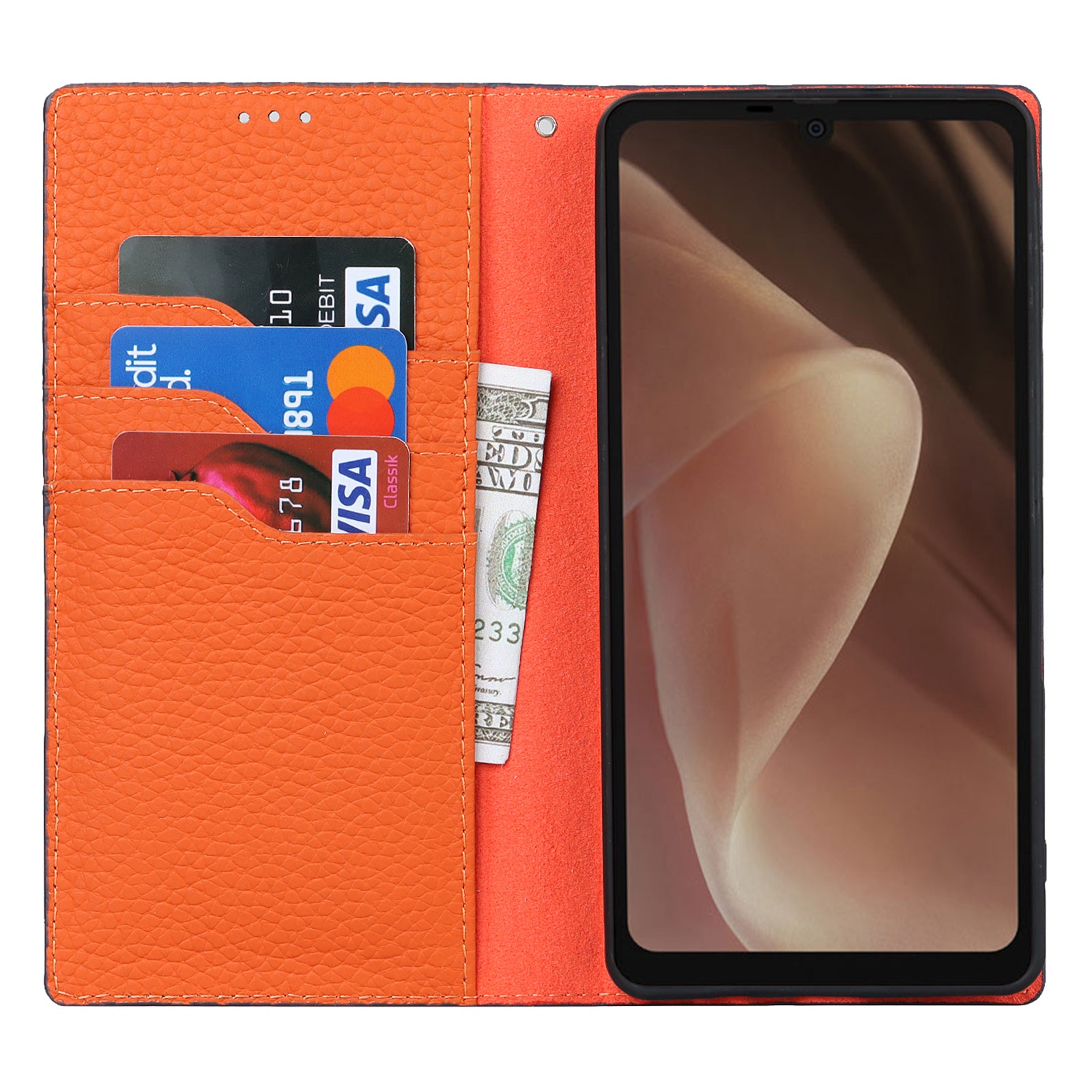 For Sharp Aquos Sense 7 Plus Stand Design Phone Cell Phone Cover Anti-Drop Litchi Texture Genuine Leather Case Flip Wallet with Hand Strap For Sharp Aquos Sense 7 Plus Stand Design Phone Cell Phone Cover Anti-Drop Litchi Texture Genuine Leather Case Flip Wallet with Hand Strap